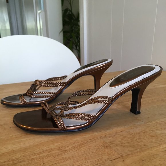 Bronze Braided Worthington Heels - Picture 2 of 11